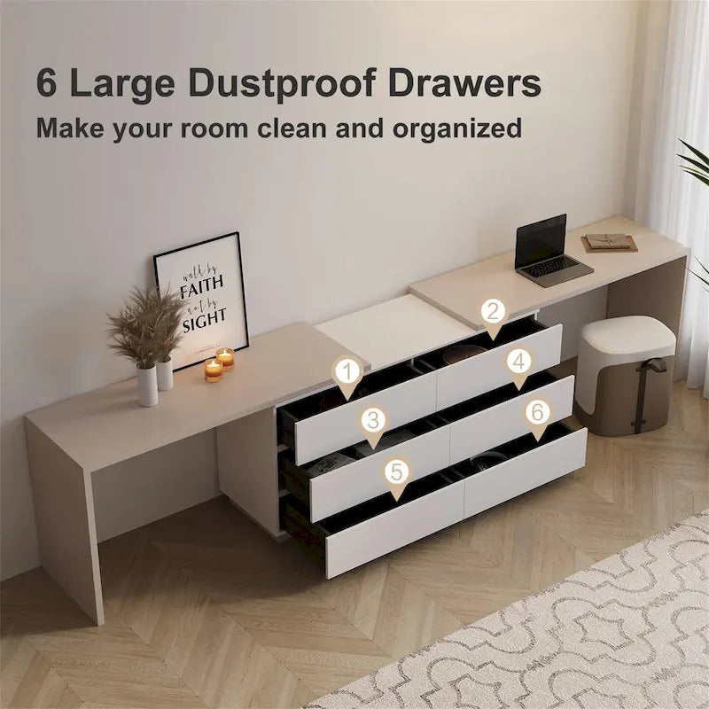 Bureau extensible moderne de 144 pouces pour la maison et le bureau