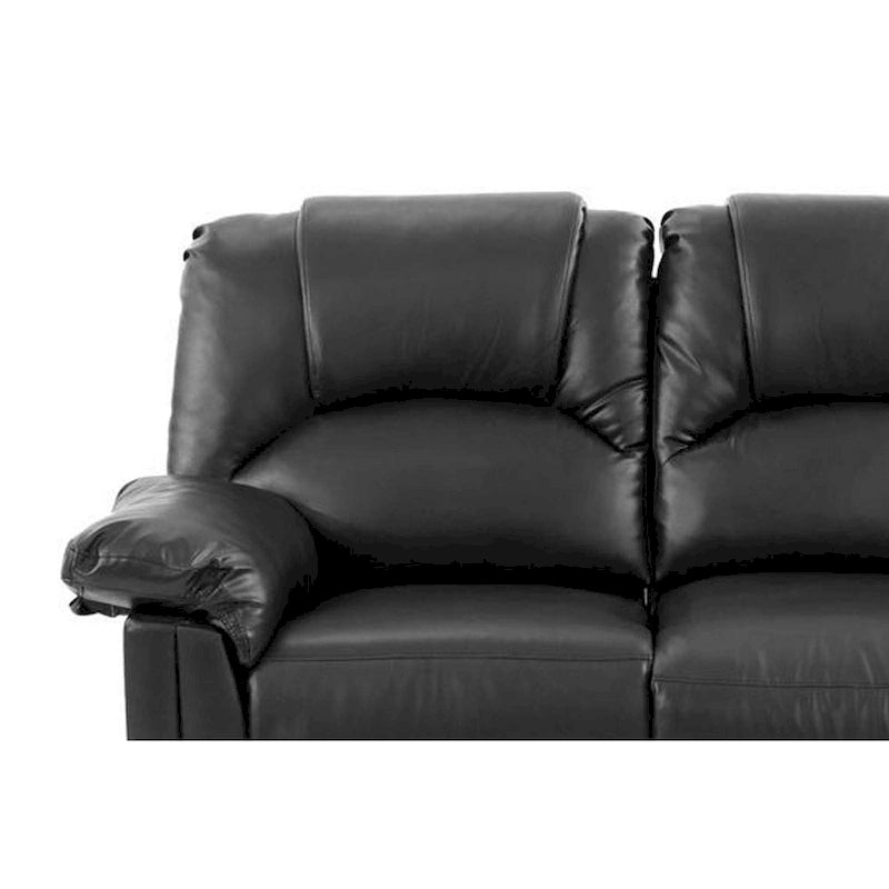 Causeuse inclinable en cuir reconstitué noir