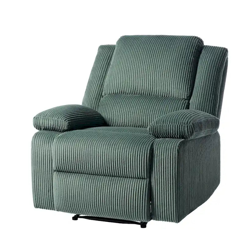Ensemble de 2 fauteuils inclinables manuels rembourrés à dossier poussoir
