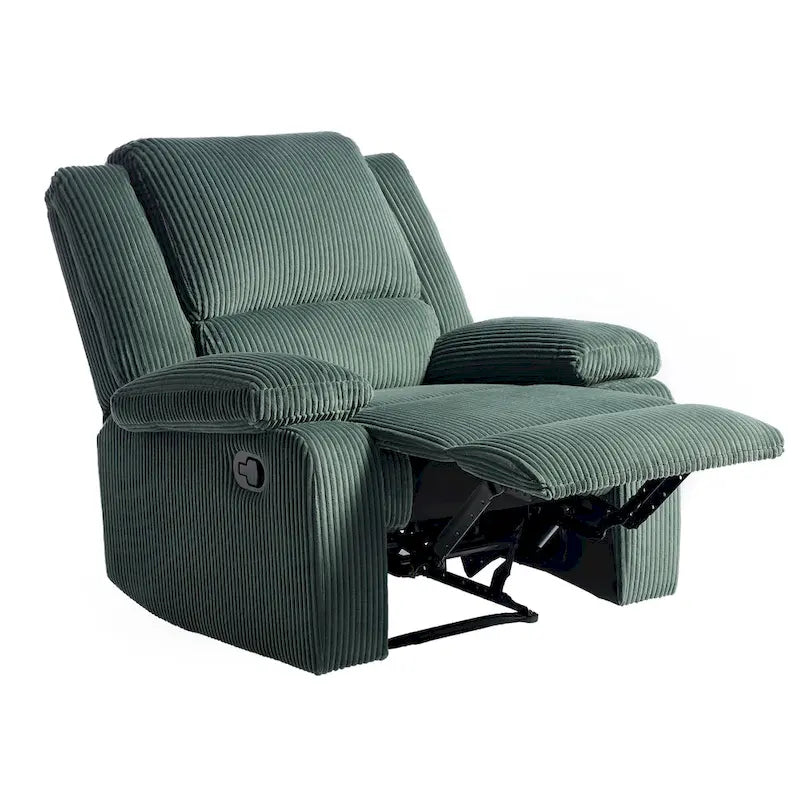 Ensemble de 2 fauteuils inclinables manuels rembourrés à dossier poussoir