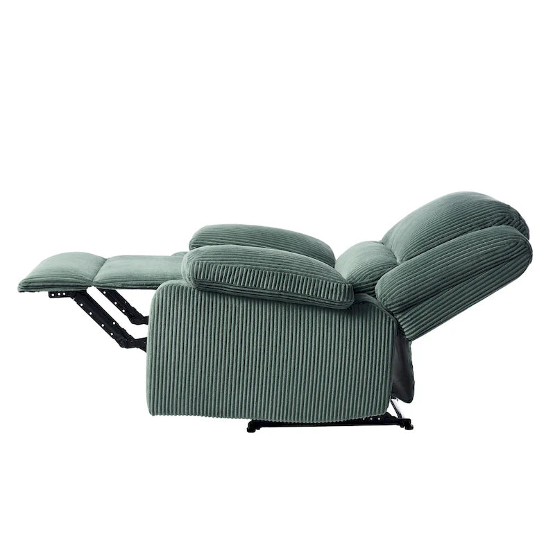 Ensemble de 2 fauteuils inclinables manuels rembourrés à dossier poussoir