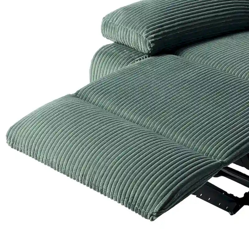 Ensemble de 2 fauteuils inclinables manuels rembourrés à dossier poussoir