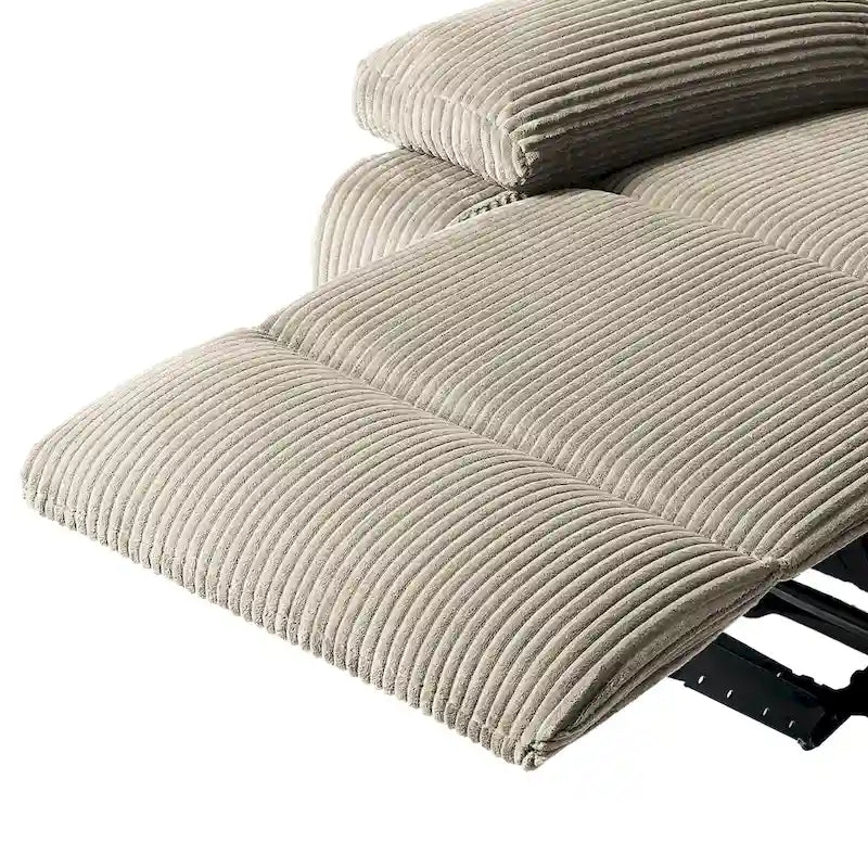 Ensemble de 2 fauteuils inclinables manuels rembourrés à dossier poussoir