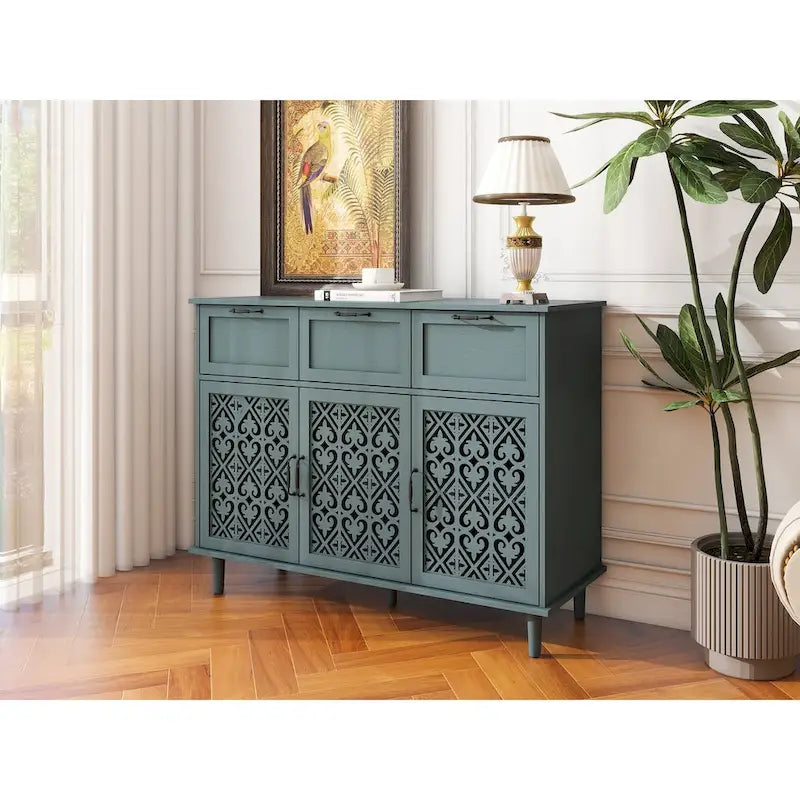 Armoire 3 portes 3 tiroirs, convient pour chambre, salon, bureau