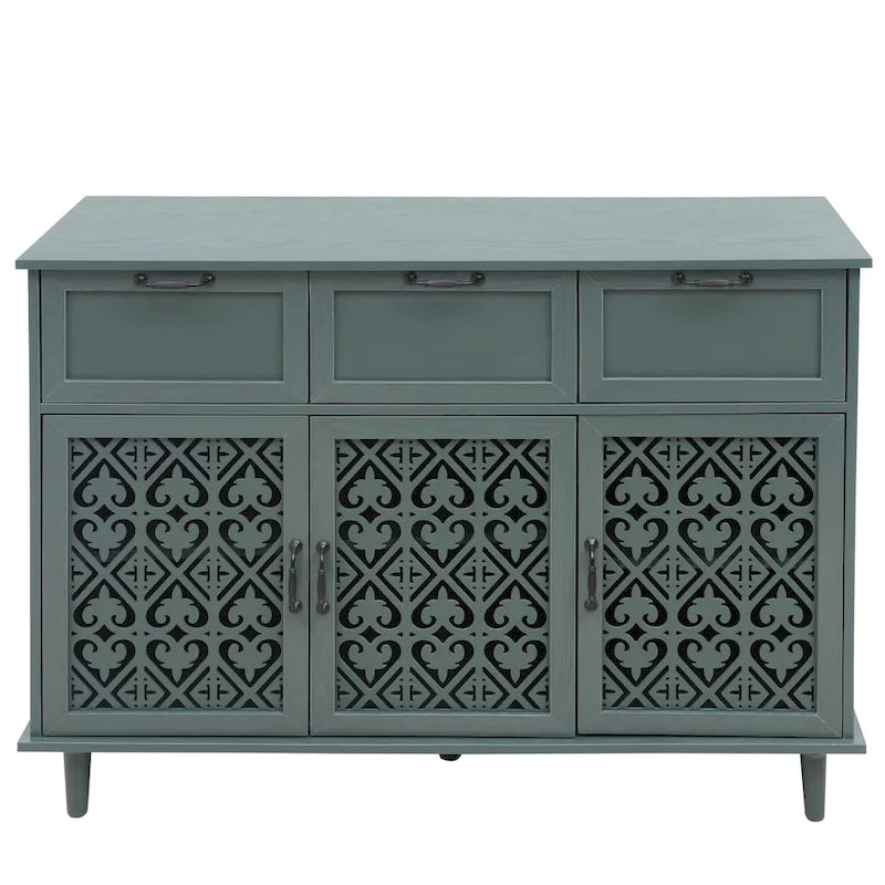 Armoire 3 portes 3 tiroirs, convient pour chambre, salon, bureau