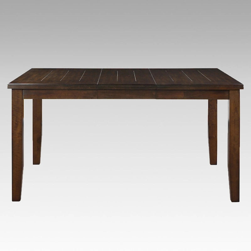 Table à manger carrée avec rallonge papillon, finition expresso