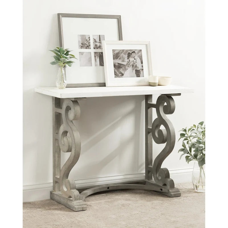 Console rustique en bois massif