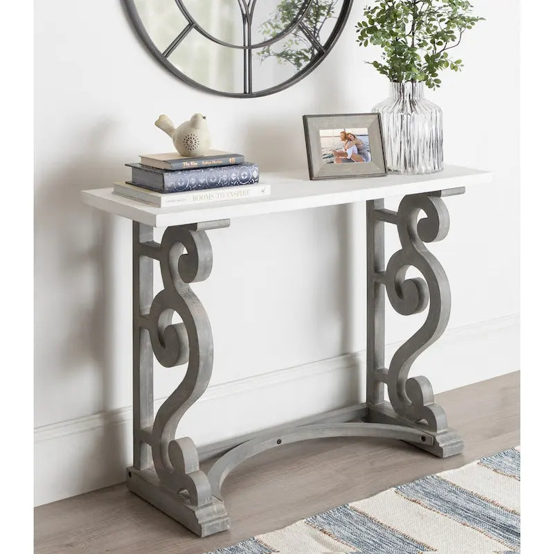 Console rustique en bois massif