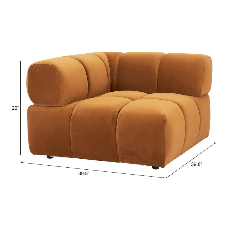 Fauteuil d'angle marron