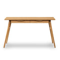 Bureau en bois massif avec deux tiroirs à fermeture amortie