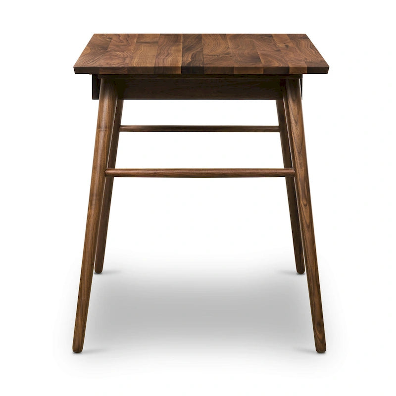 Bureau en bois massif avec deux tiroirs à fermeture amortie