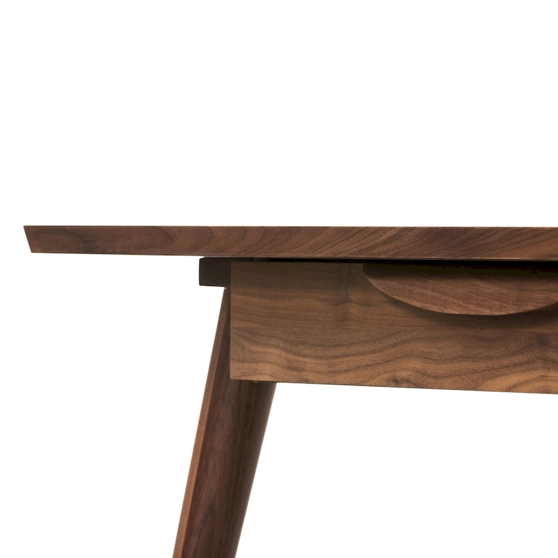Bureau en bois massif avec deux tiroirs à fermeture amortie