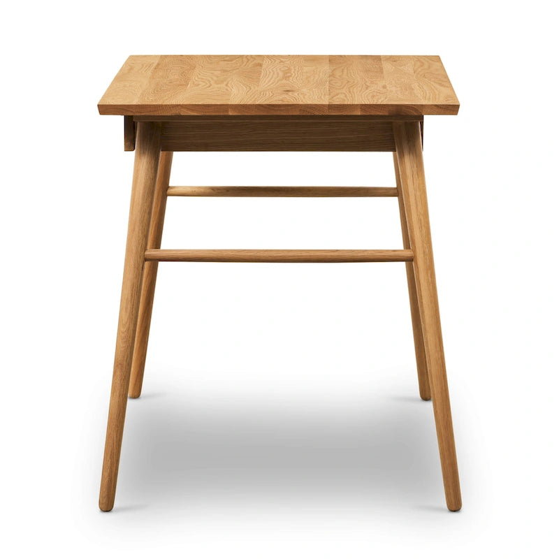 Bureau en bois massif avec deux tiroirs à fermeture amortie