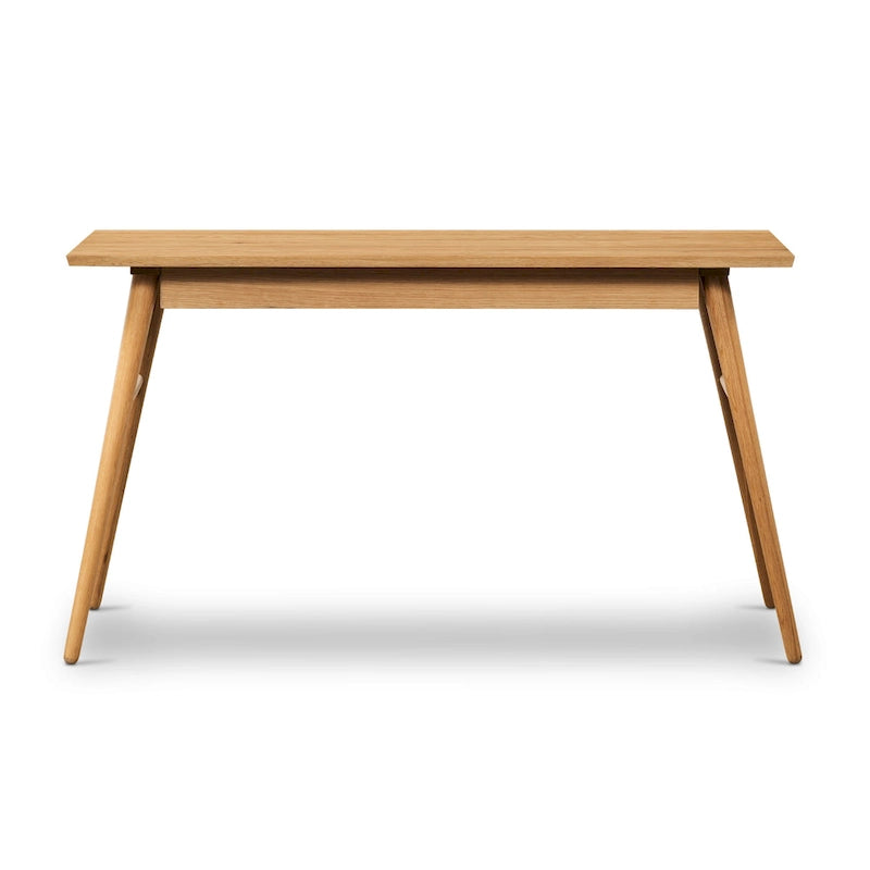 Bureau en bois massif avec deux tiroirs à fermeture amortie